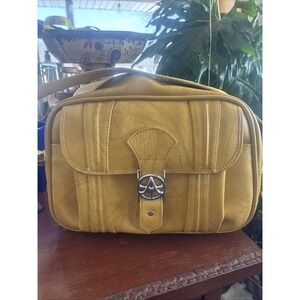 Vintage American Tourister Escort Carry On Tote Overnight Bag Luggage Yellow 14"